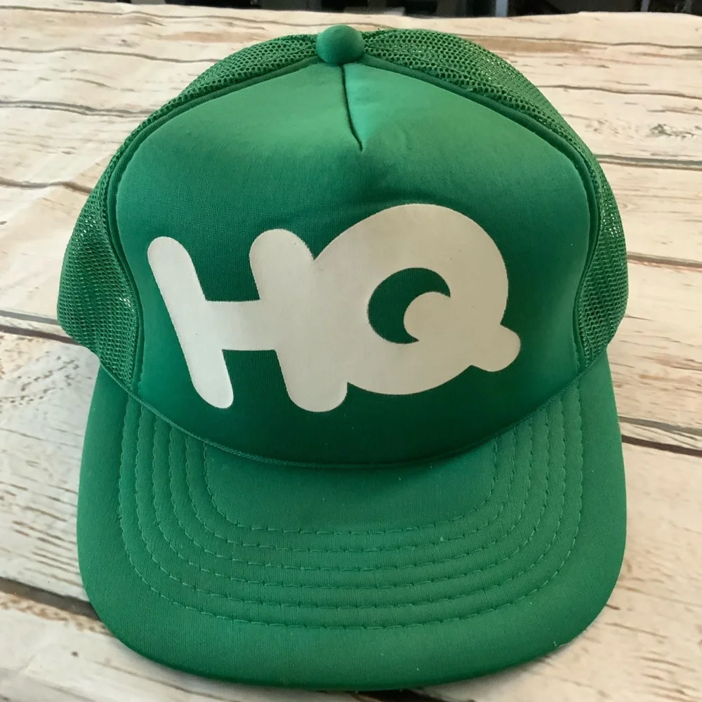 Hechinger Lumber Yard Trucker Hat Vintage Snapback Green‎ Mesh Foam HQ Logo VGC